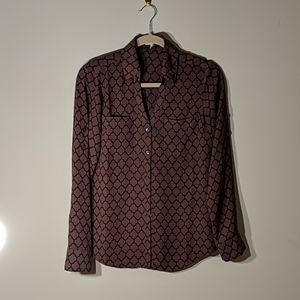 Express Collared Patterned Blouse